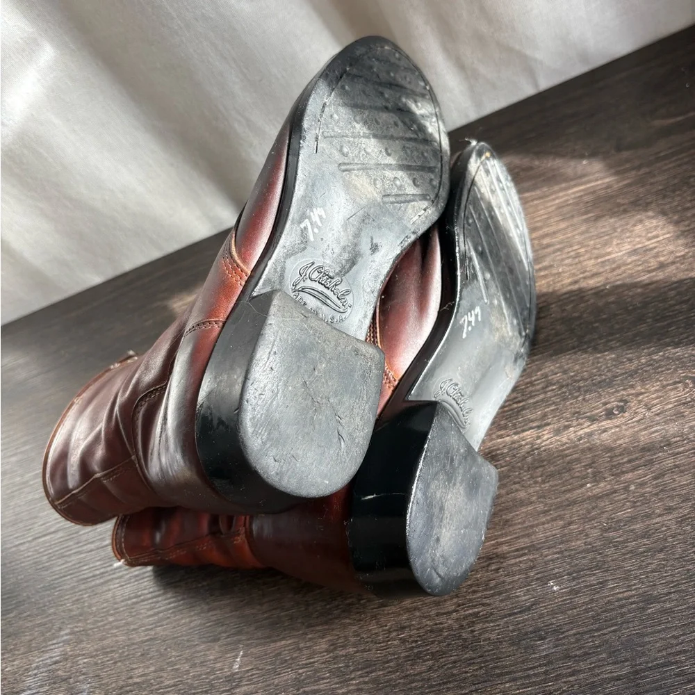 Vintage J Chisholm Packer Ranch Boots 74990 Size US 8 Men’s - Picture 10 of 12